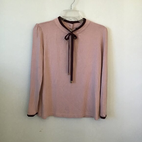 Chima Pink Knit Sweater with Neck Tie Size L - Picture 9 of 14